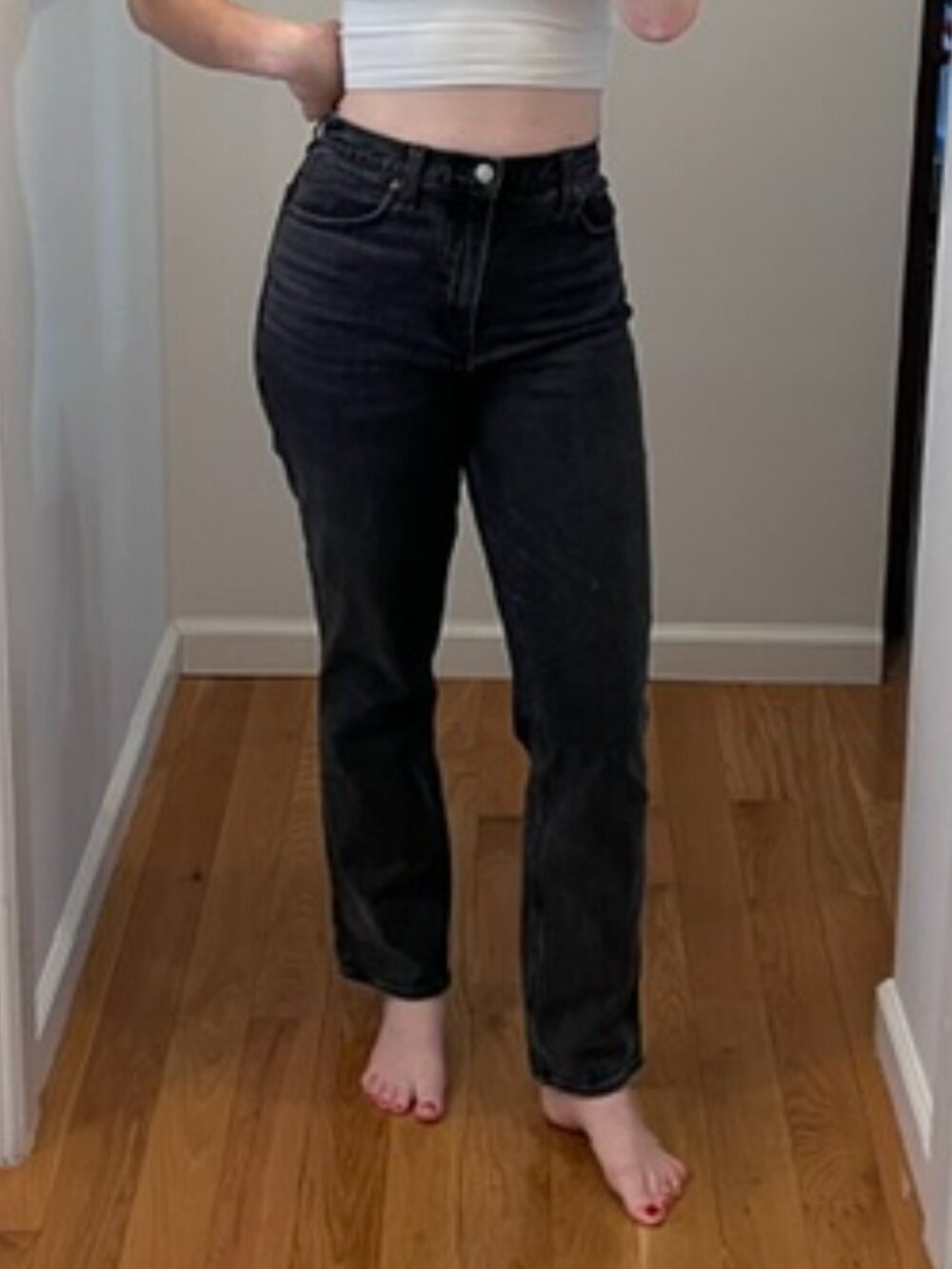Abercrombie & Fitch The 90's Straight Ultra High Rise, Size 27/4R Curve Love